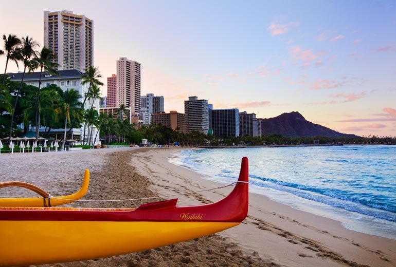 Moana Surfrider Waikiki - Canoe on Beach