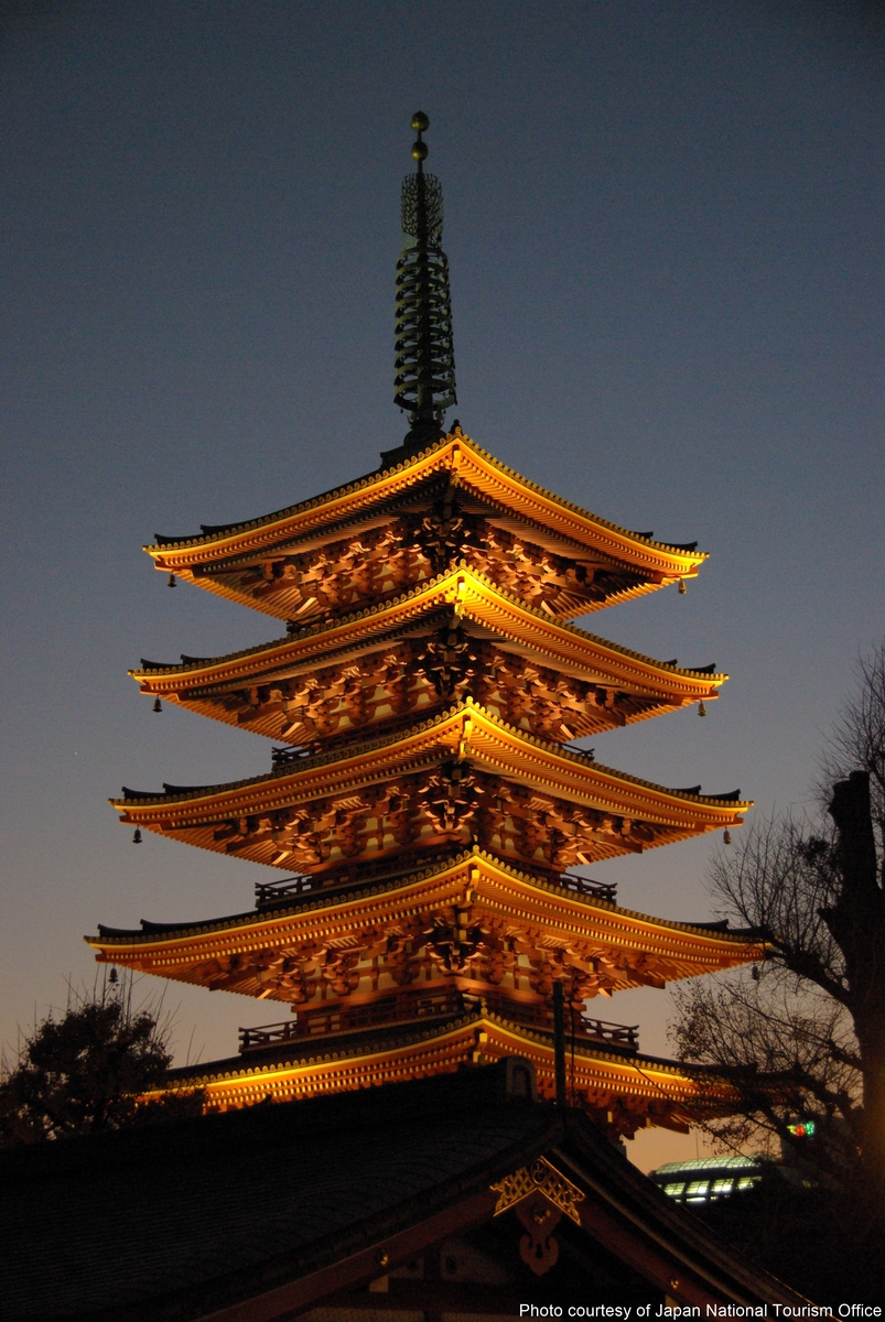 Japan-Five-storied-pagoda-in-Sensoji-temple-Asakusa-Tokyo